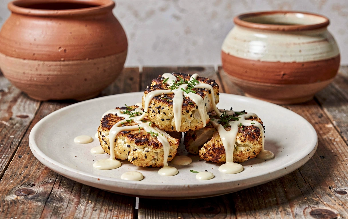 Coliflor asada a las hierbas